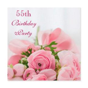 Bouquet Of Pink Roses 55th Birthday