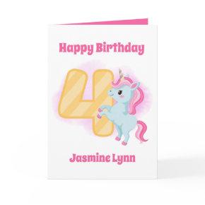 cute girls 4th  unicorn add name sentiment