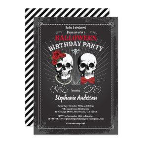 Halloween adult birthday party gothic black red